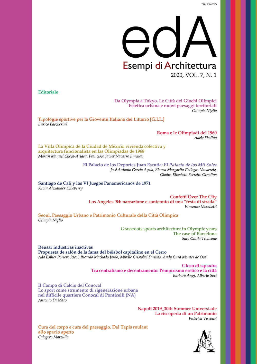 EDA. Esempi di architettura 2020. International journal of architecture and engineering. Vol. 7/1