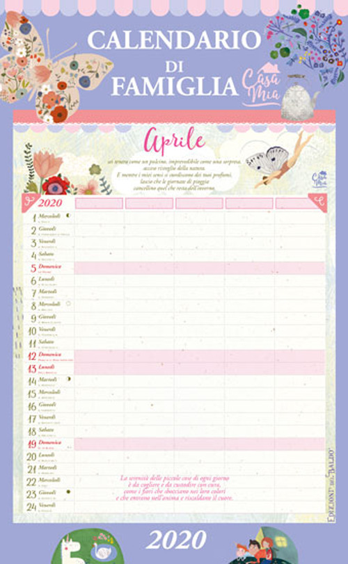 Casa mia. Calendario di famiglia 2020