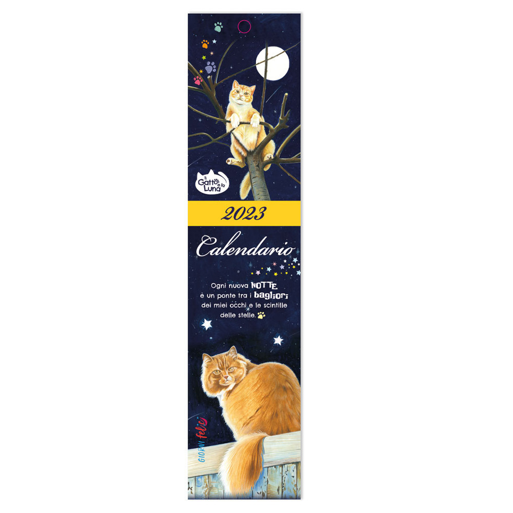 Gatto e la luna. Mini calendario 2023