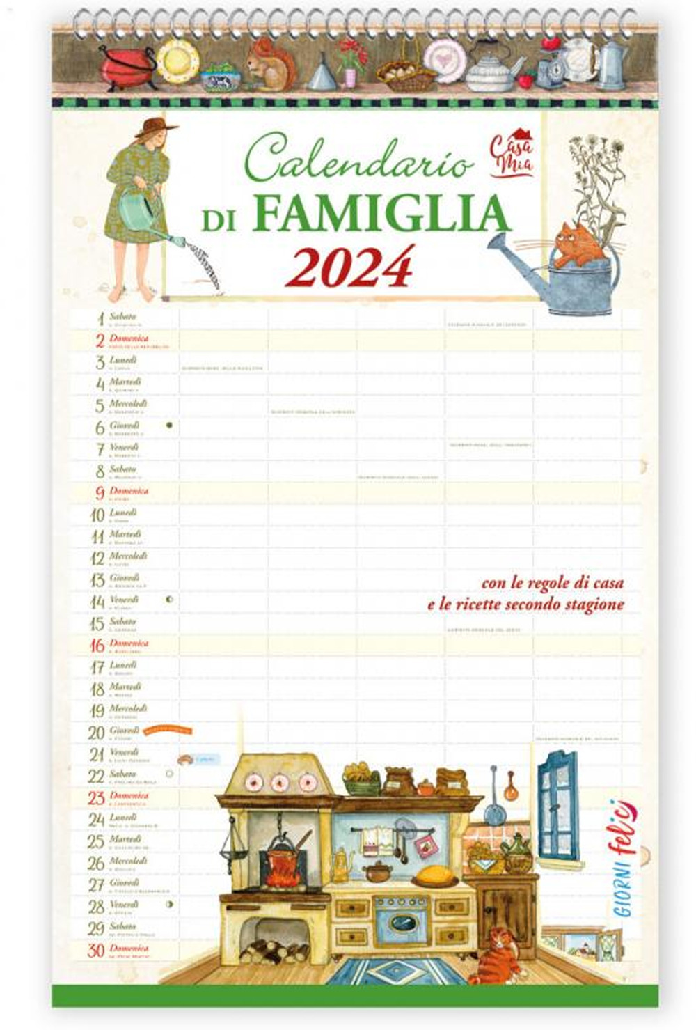 Calendario 2024. Casa Mia calendario di famiglia