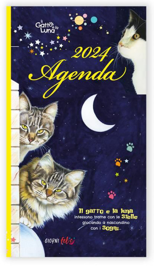 Agendina settimanale 2024. Il gatto e la luna