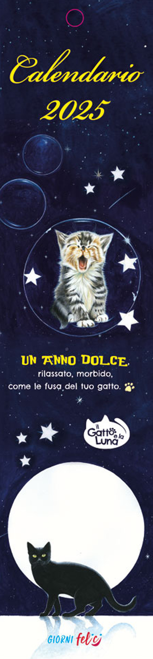 Il gatto e la luna. Calendarietto 2025