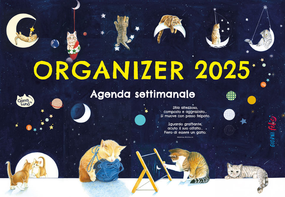Agenda settimanale Il gatto e la luna. Organizer 2025