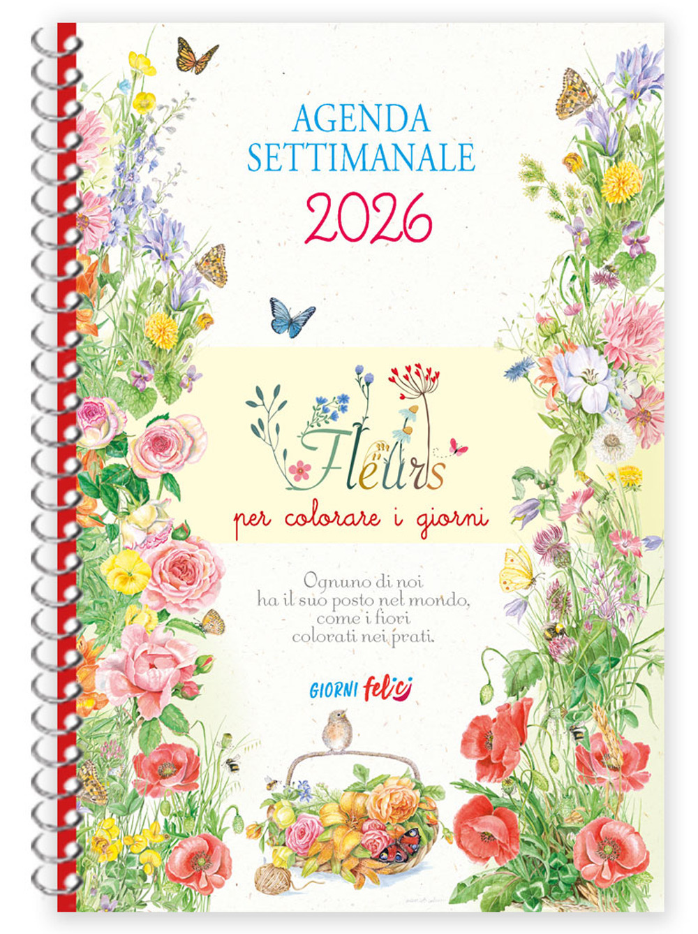Agenda settimanale 2026. Fleurs per colorare i giorni