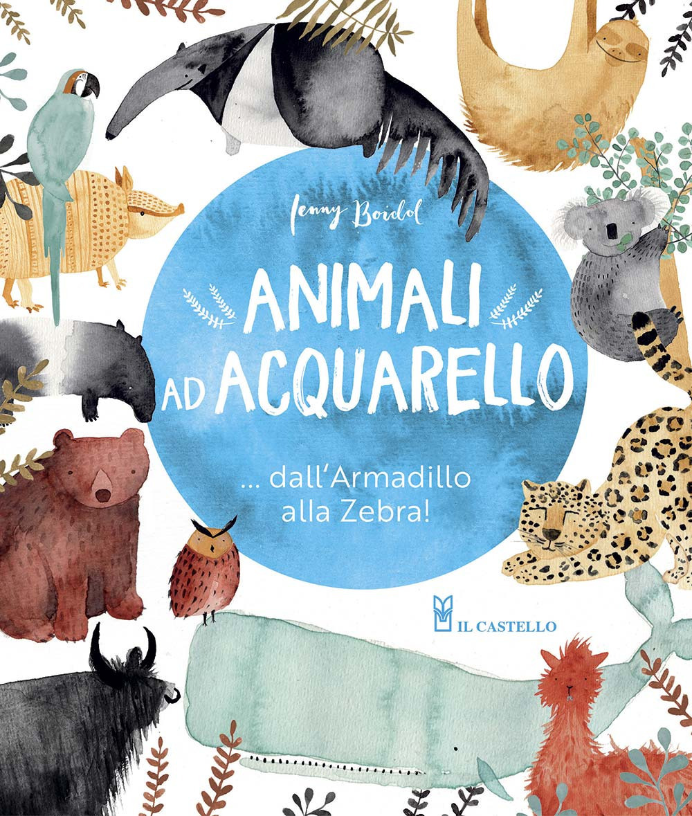 Animali ad acquarello... dall'armadillo alla zebra!