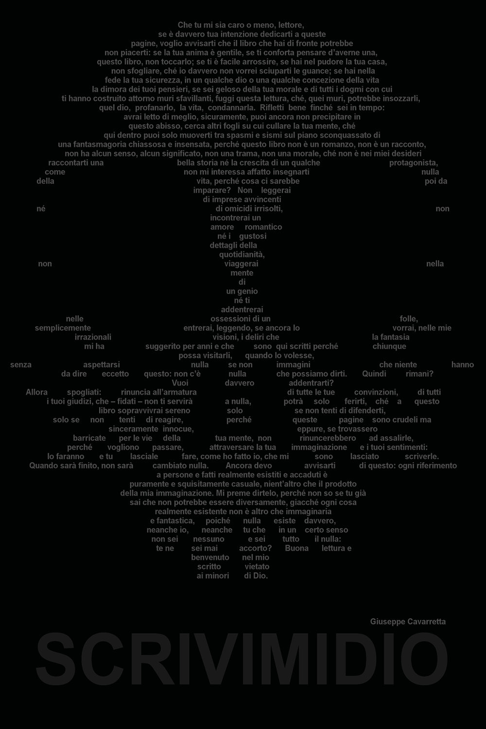 Scrivimidio. Scritto vietato ai minori di Dio