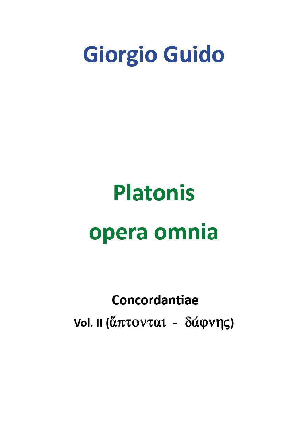 Platonis opera omnia. Concordantiae. Vol. 3: Dé-eidoin