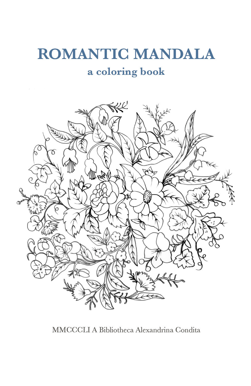 Romantic mandala. A coloring book