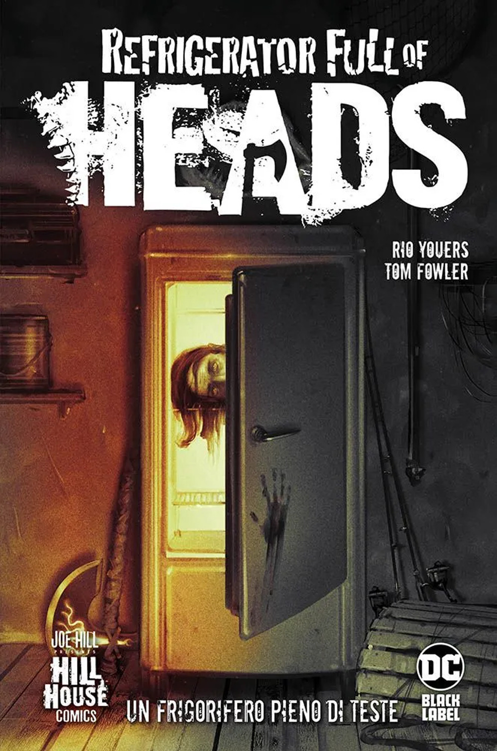 Refrigerator full of heads. Un frigorifero pieno di teste