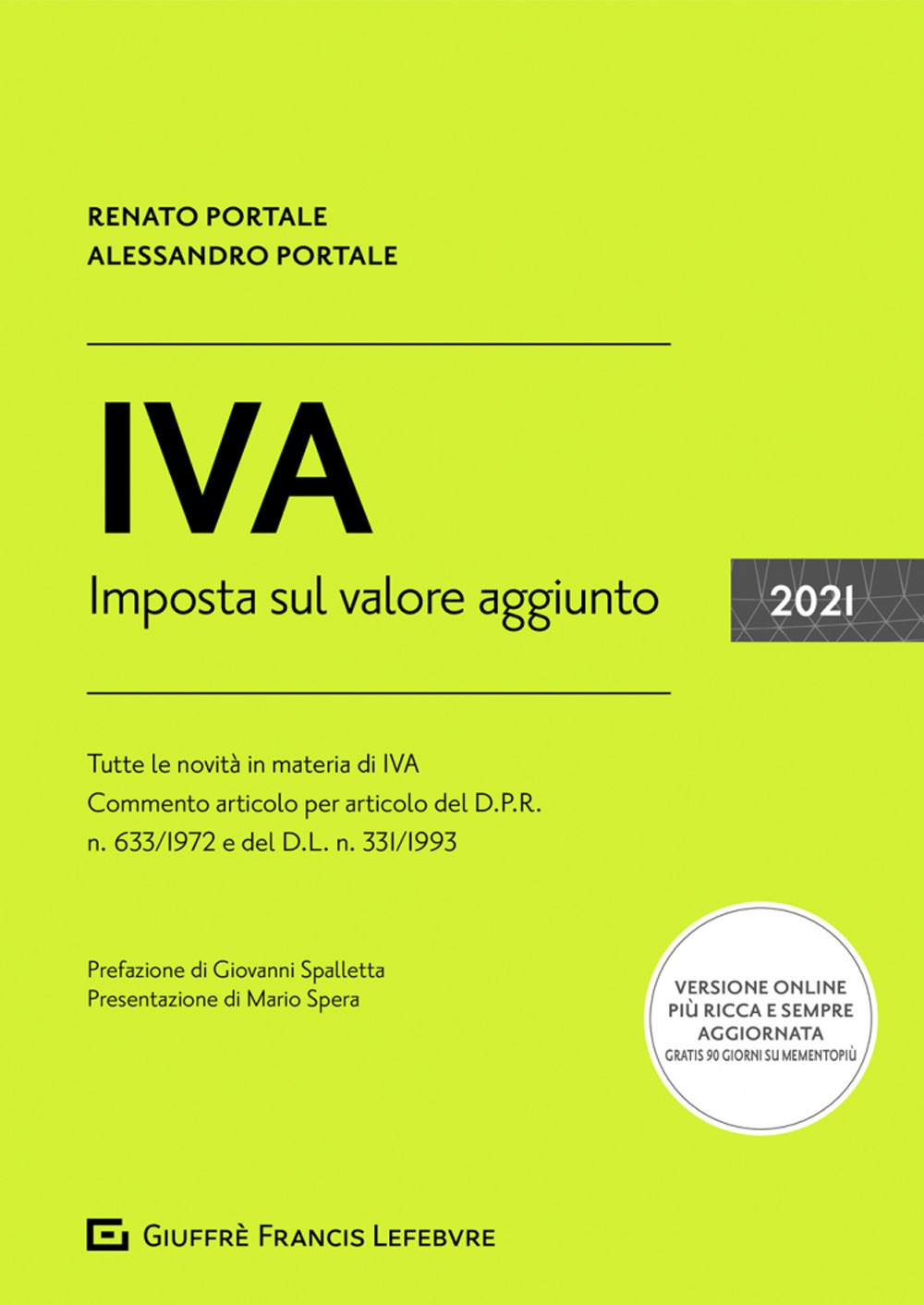 IVA. Imposta sul valore aggiunto 2021