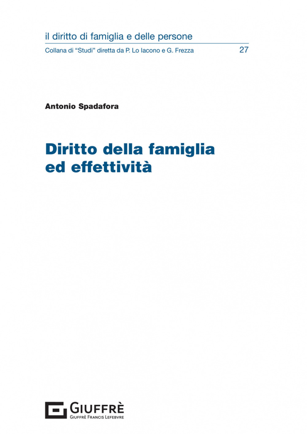 Diritto della famiglia ed effettività