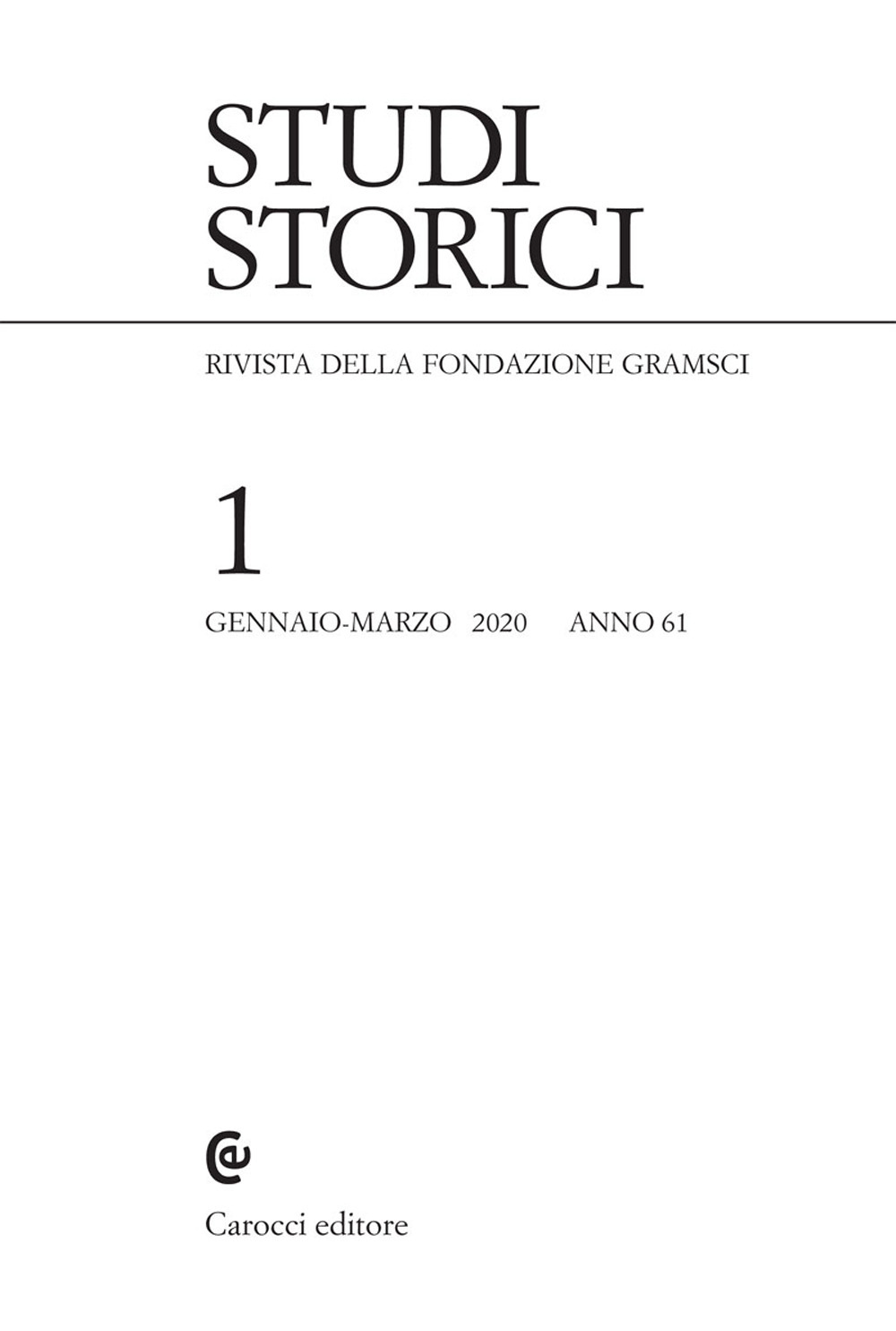 Studi storici. Vol. 1