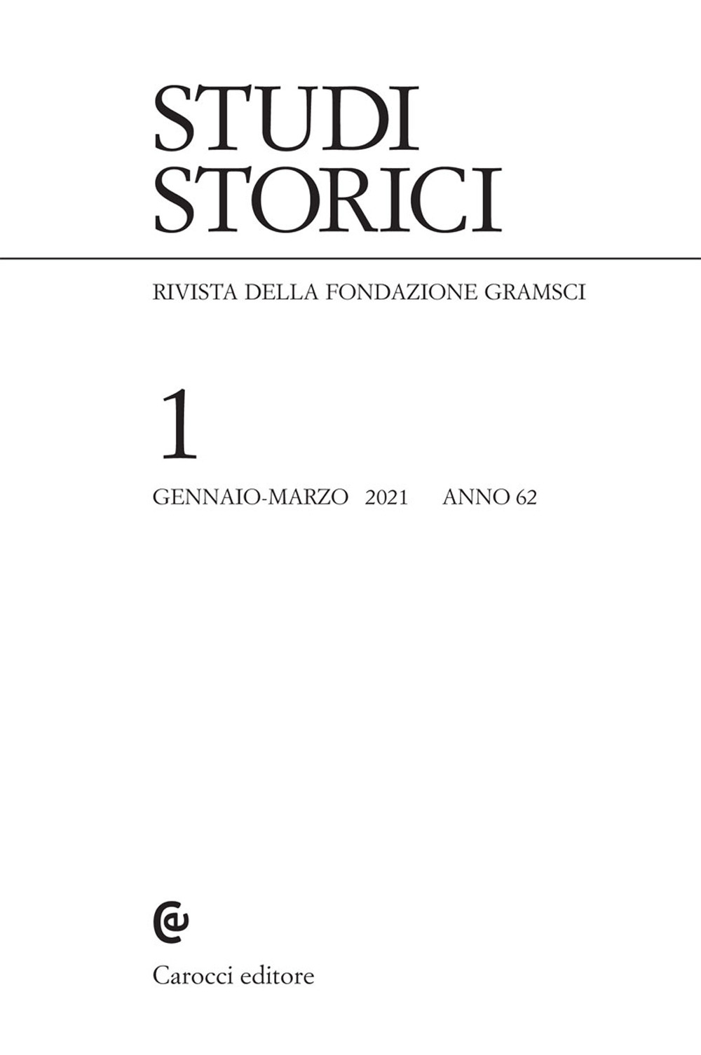 Studi storici. Vol. 1