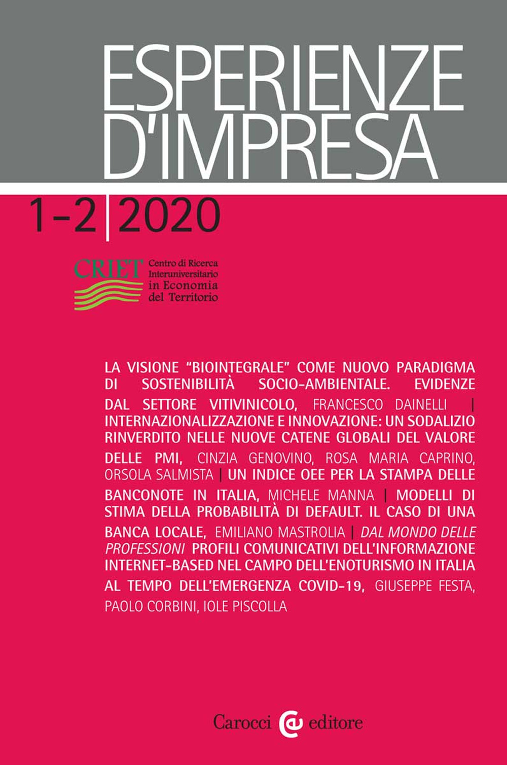 Esperienze d'impresa. Vol. 1-2