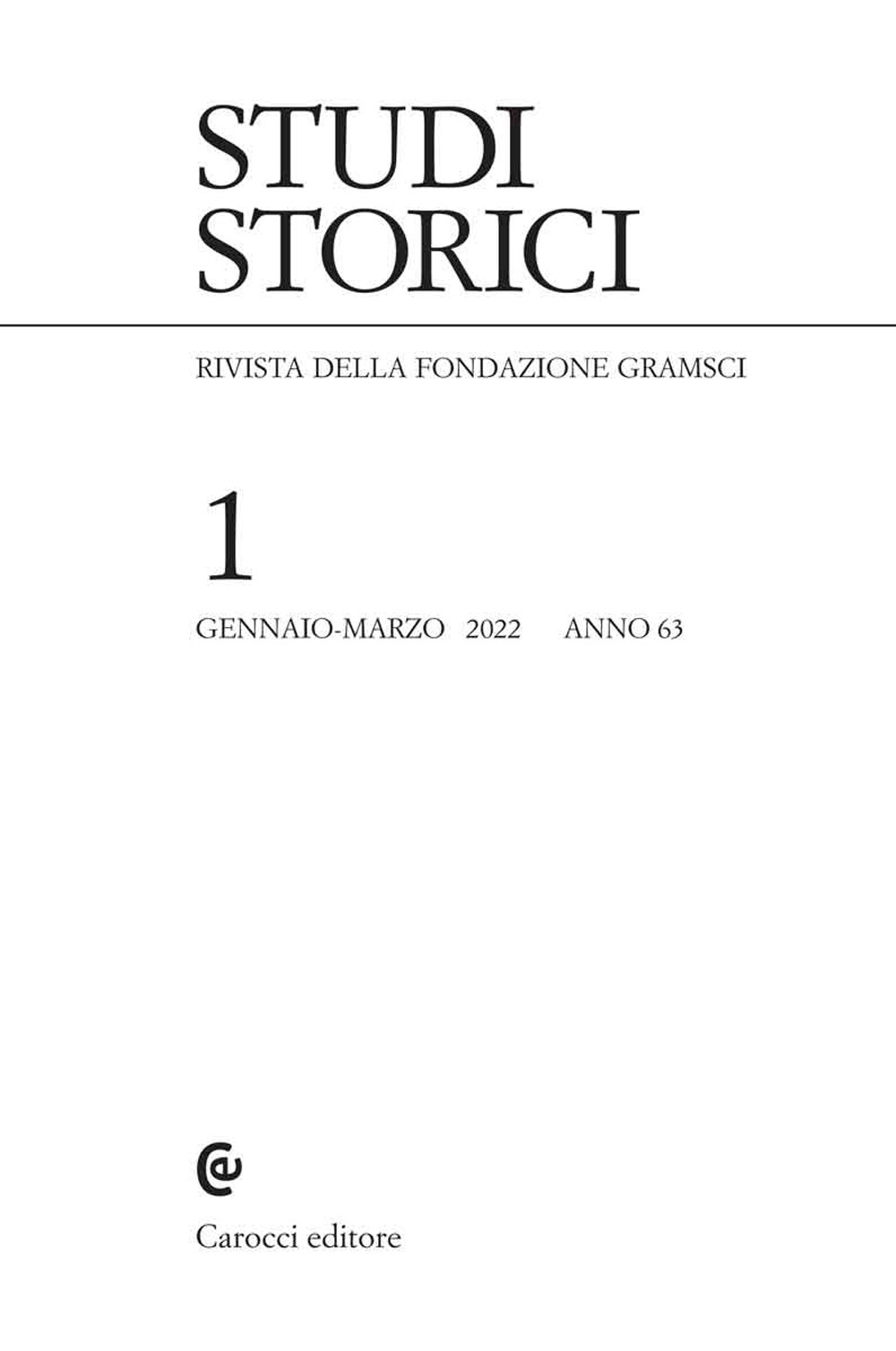 Studi storici. Vol. 1