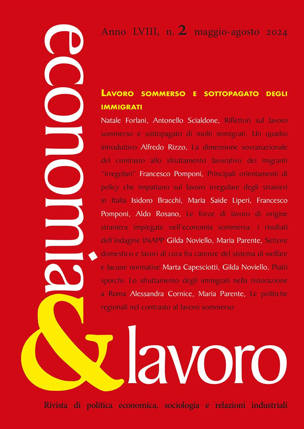 Economia & lavoro. Vol. 2