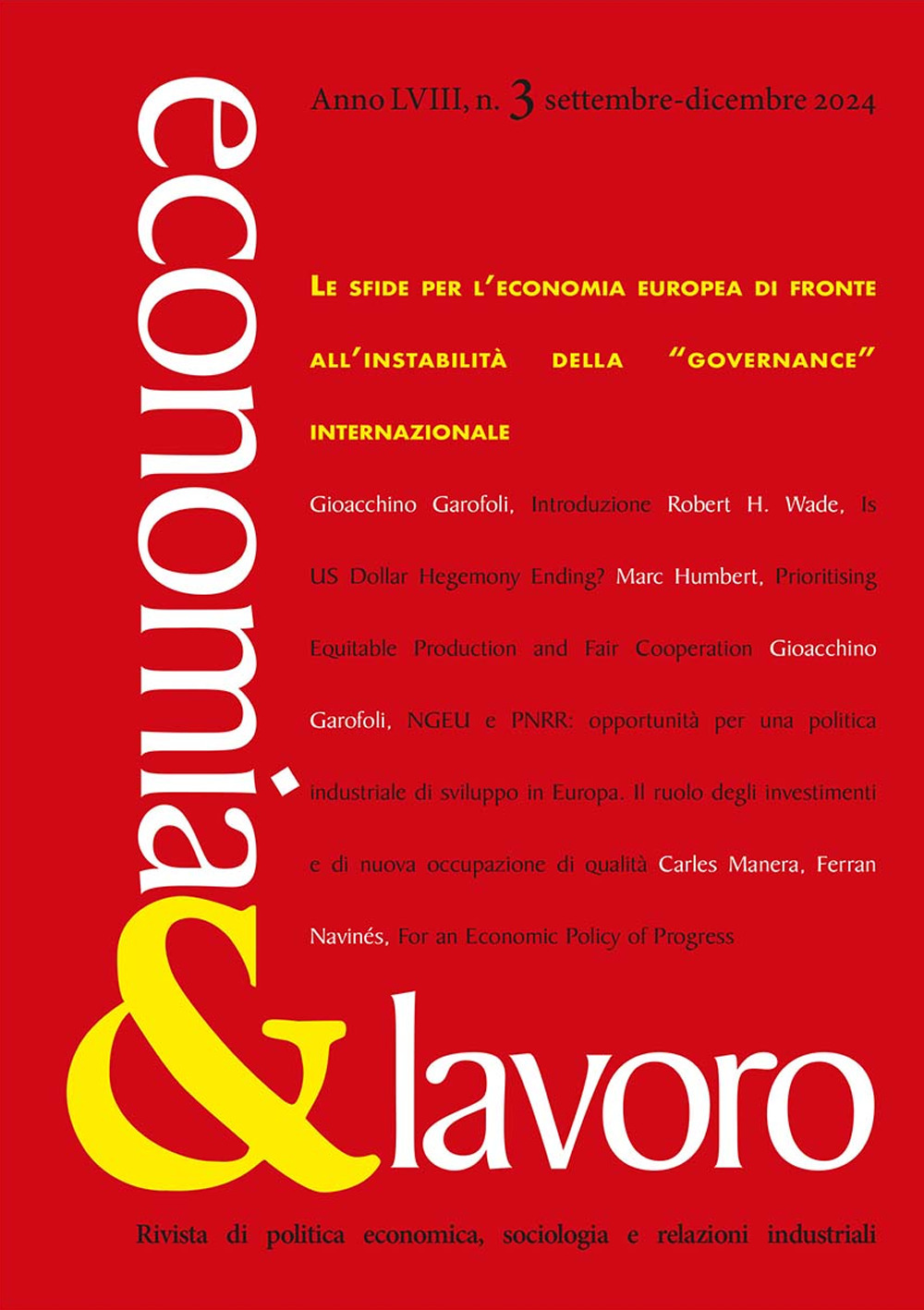 Economia & lavoro. Vol. 3