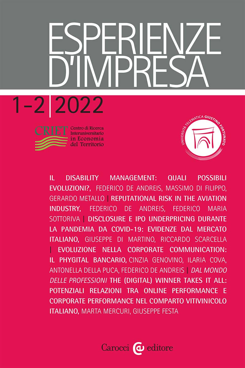 Esperienze d'impresa. Vol. 1-2
