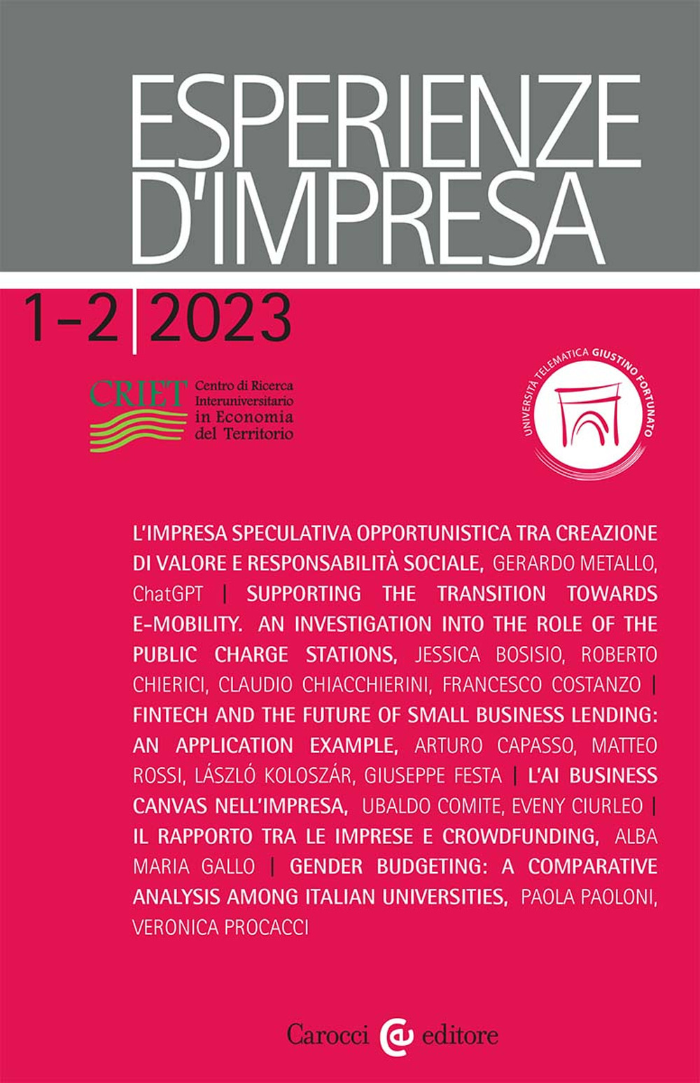 Esperienze d'impresa. Vol. 1-2