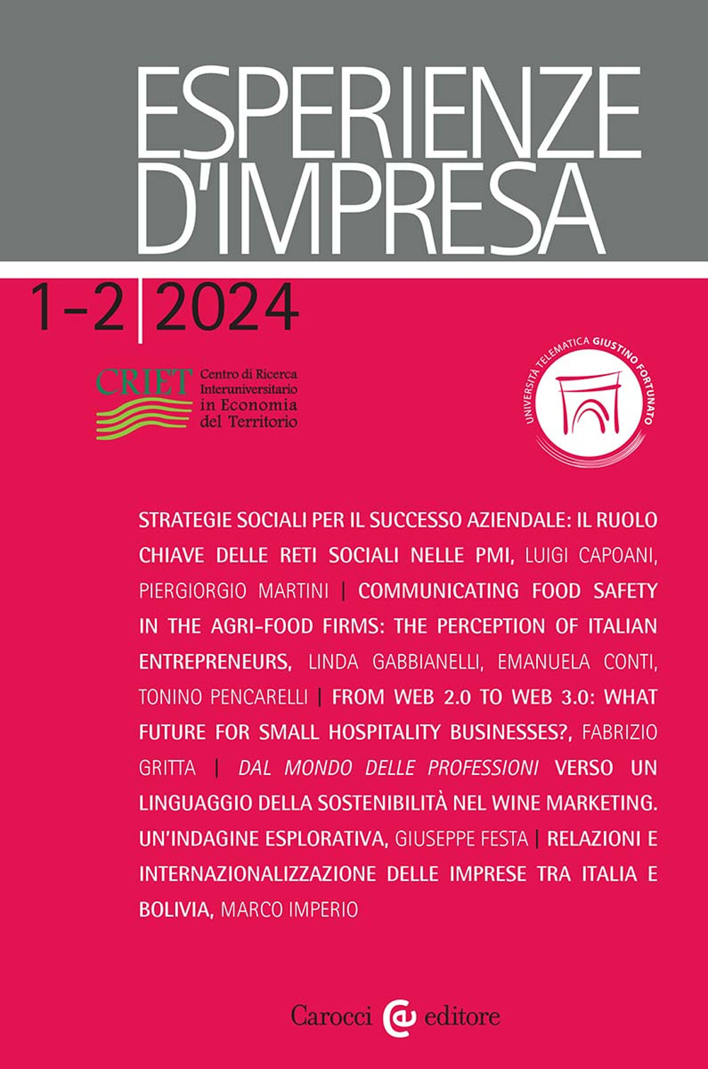 Esperienza d'impresa. Vol. 1-2