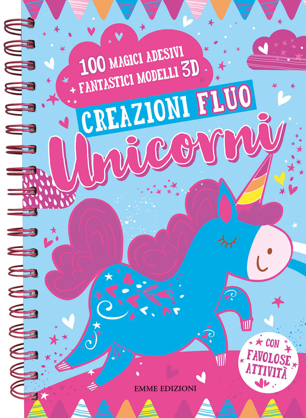 Creazioni fluo. Unicorni. Con adesivi