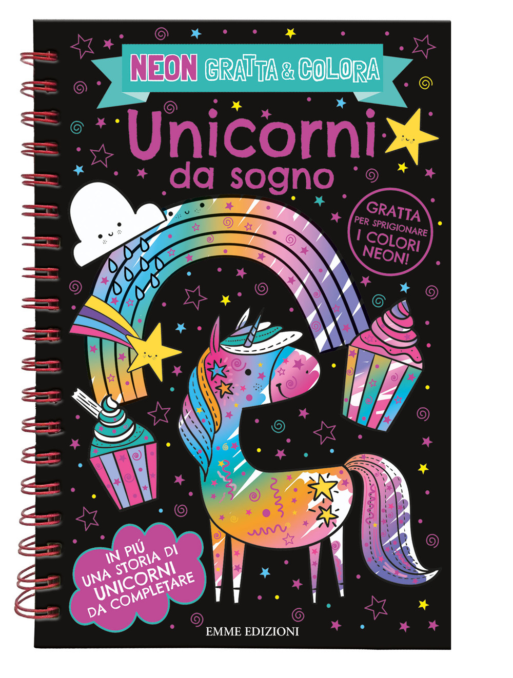 Unicorni da sogno. Neon gratta e colora