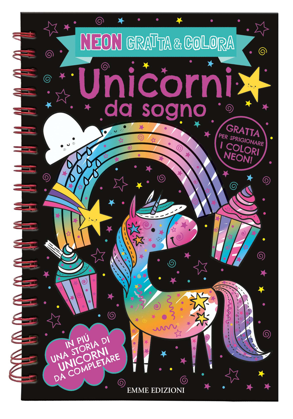 Unicorni da sogno. Neon gratta e colora