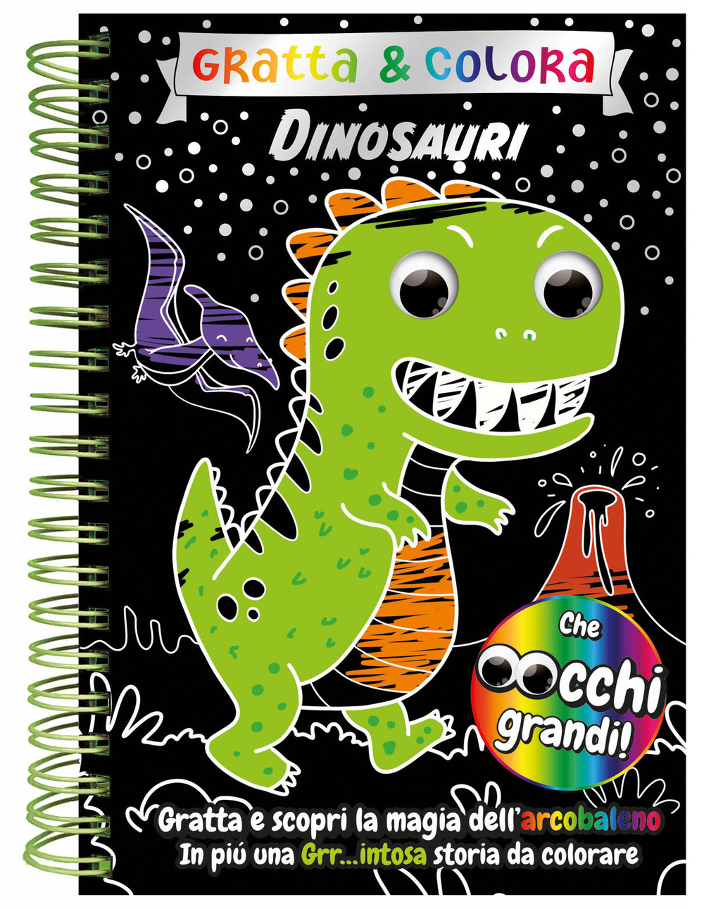 Dinosauri. Gratta e colora