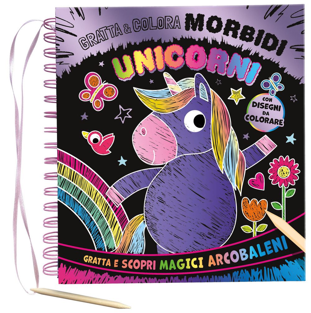 Morbidi unicorni. Gratta e colora