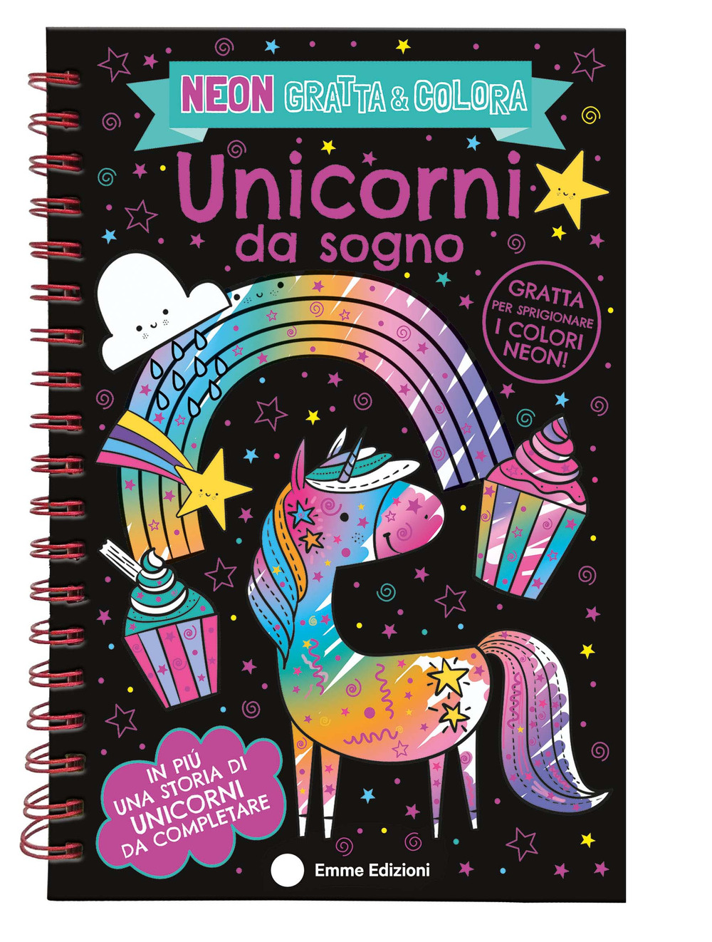 Unicorni da sogno. Neon gratta e colora