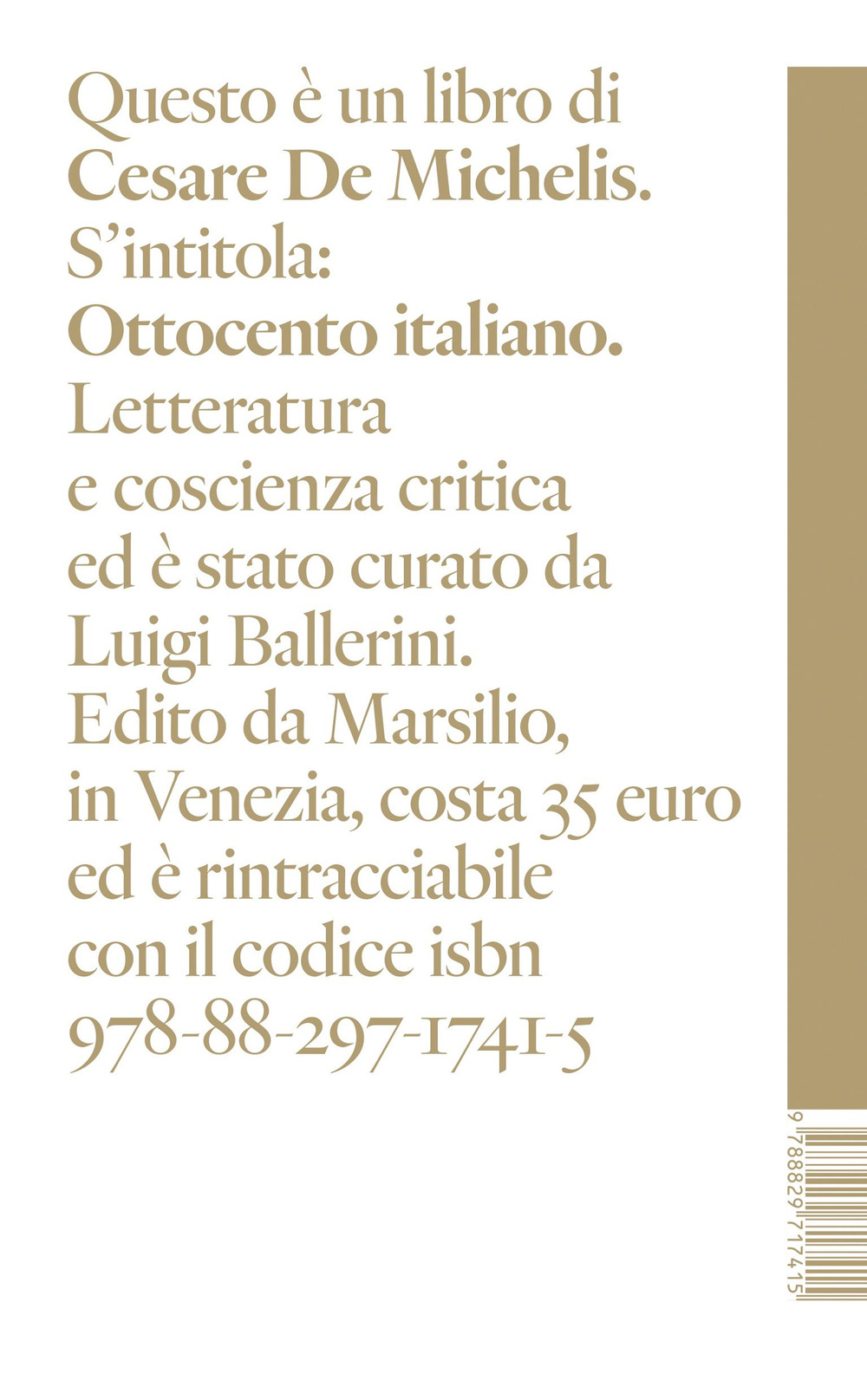 Ottocento italiano. Letteratura e coscienza critica