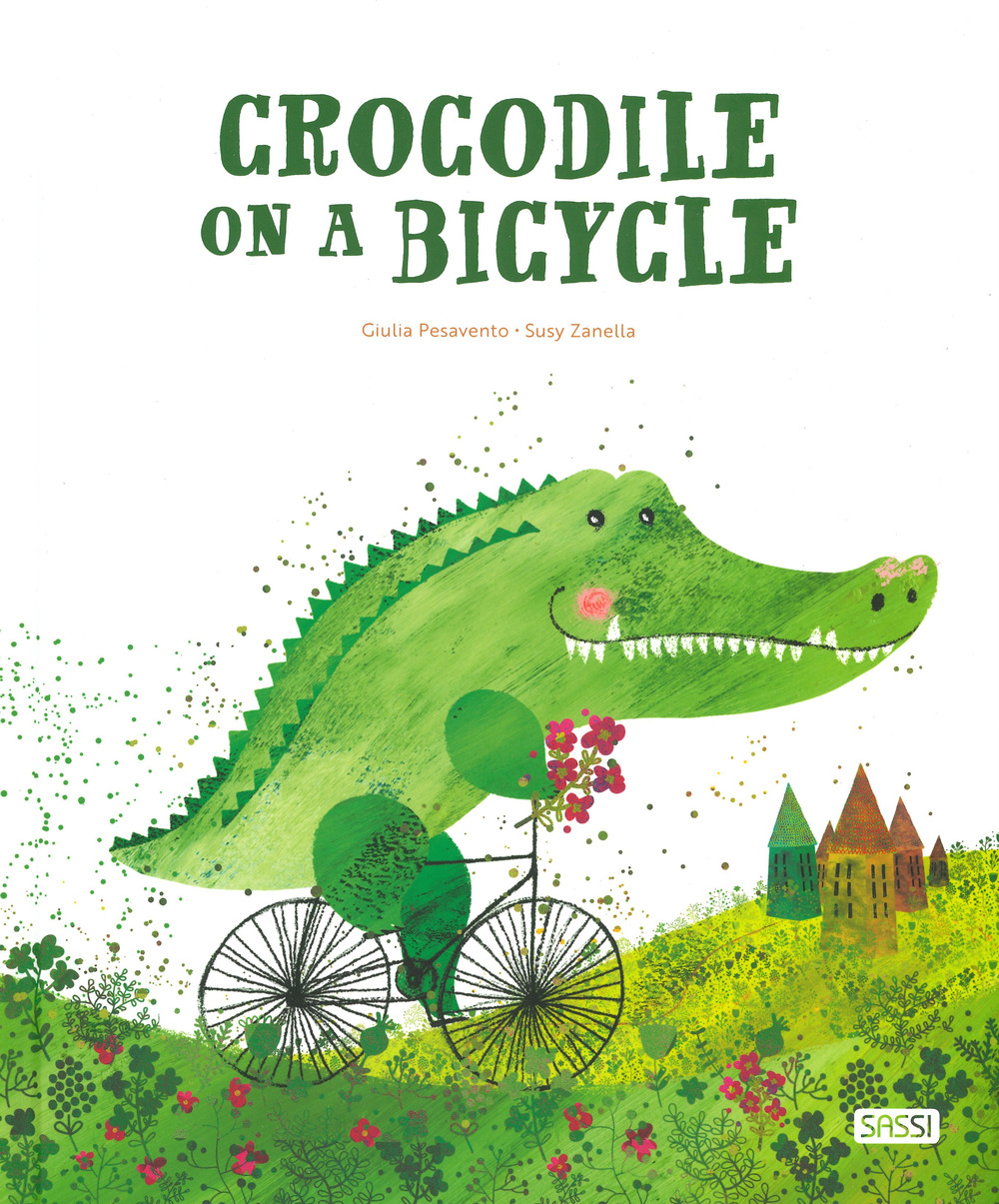 Crocodile on a bycicle