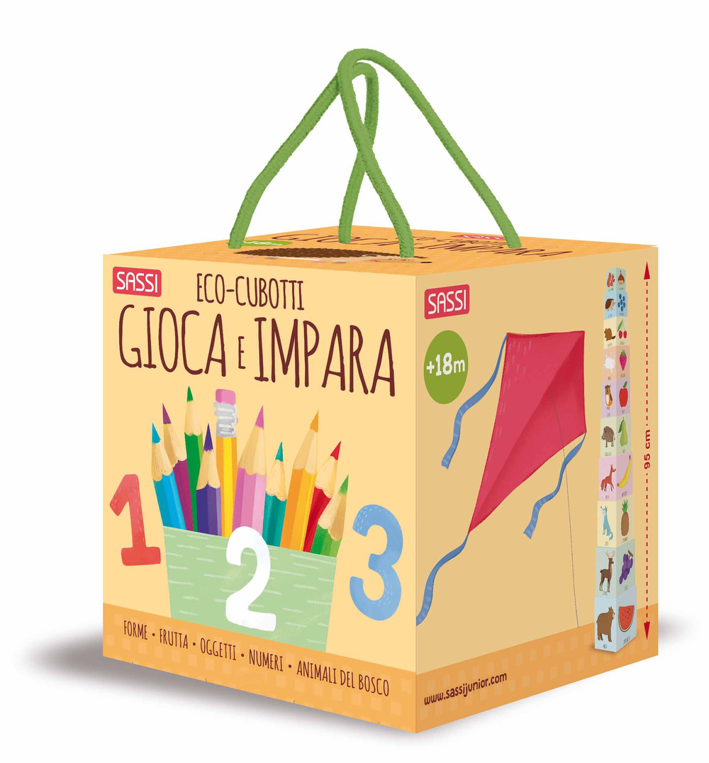 Gioca e impara. Numeri, forme, colori, animali. Eco-cubotti