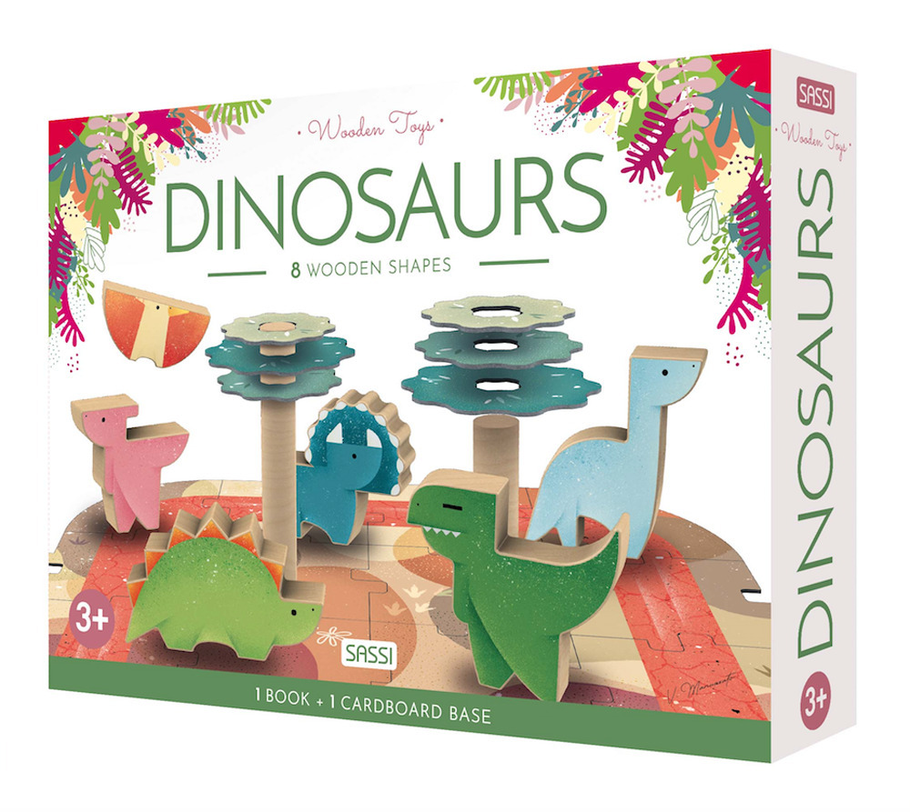 Dinosaurs. Wooden toys