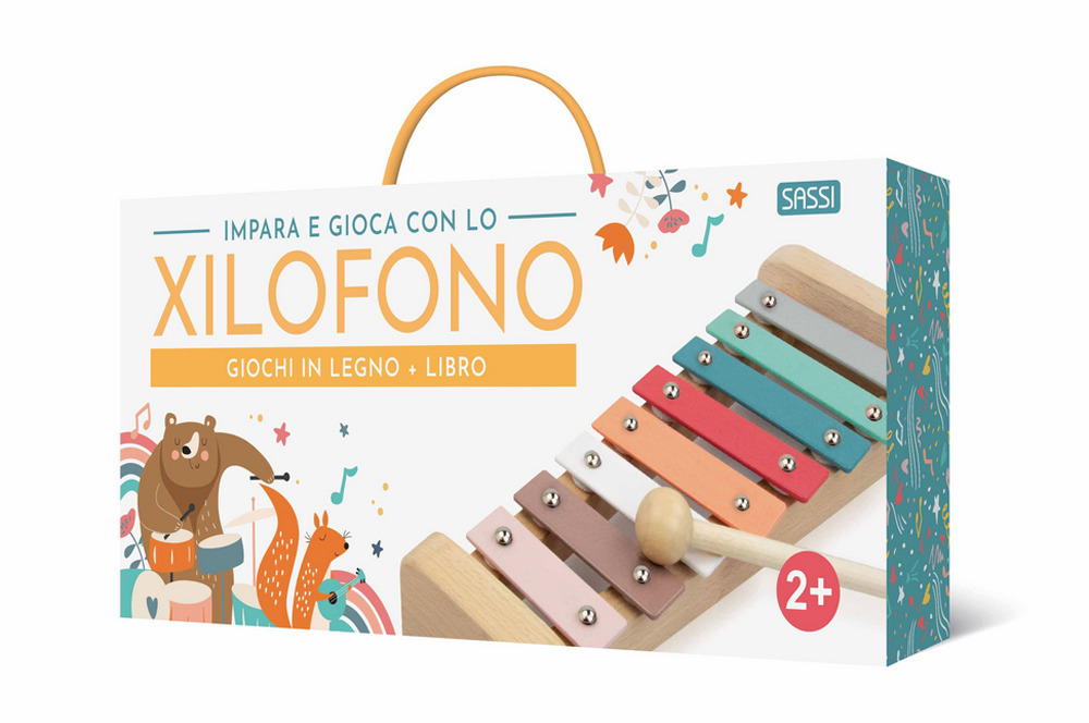 Impara e gioca con lo xylofono. Giochi in legno