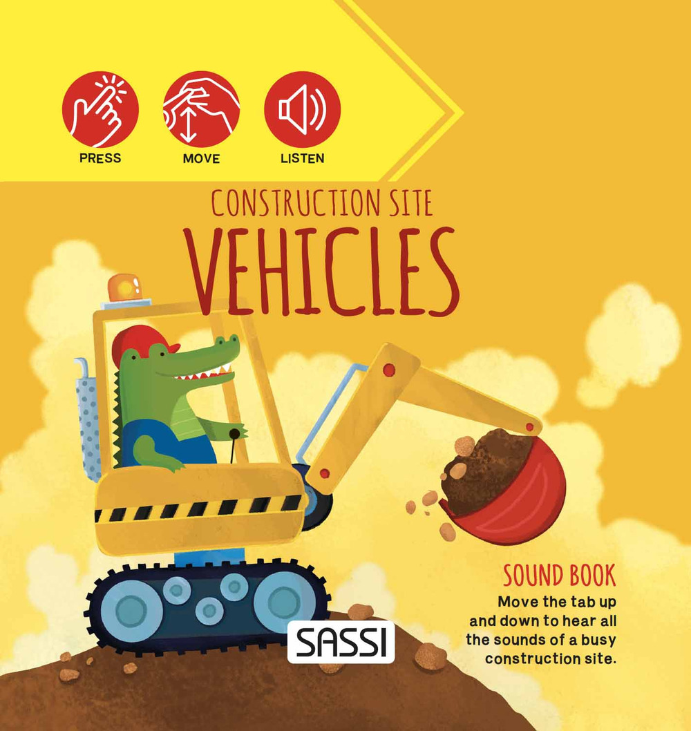 Construction site vehicles. Sound book