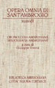 Opera omnia. Cronologia ambrosiana. Bibliografia ambrosiana