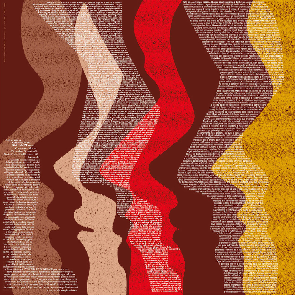 L'ultimo uomo. Dichiarazione universale dei diritti umani. Mappa in pvc cm 80 x 80