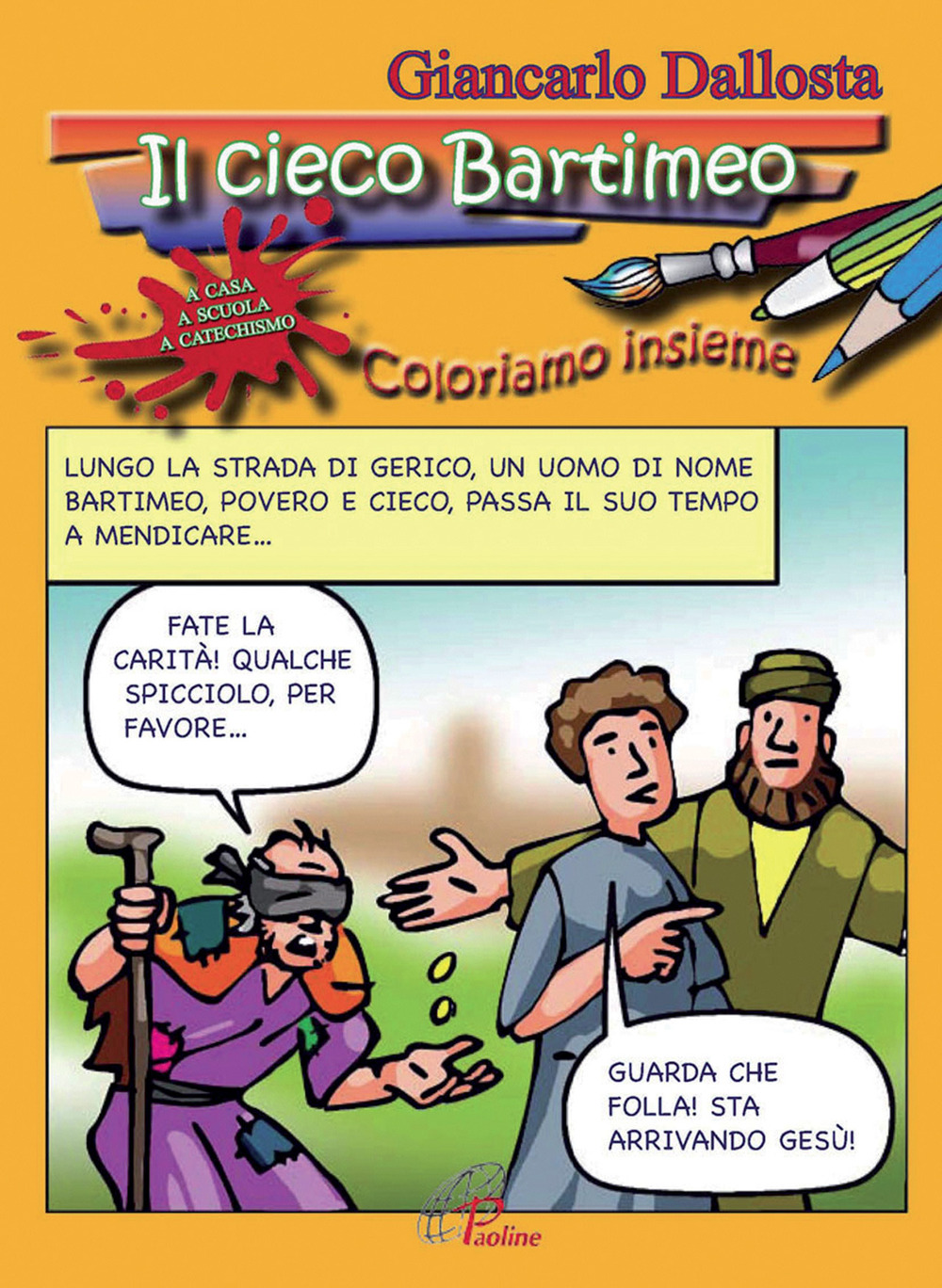 Il cieco Bartimeo. Coloriamo insieme