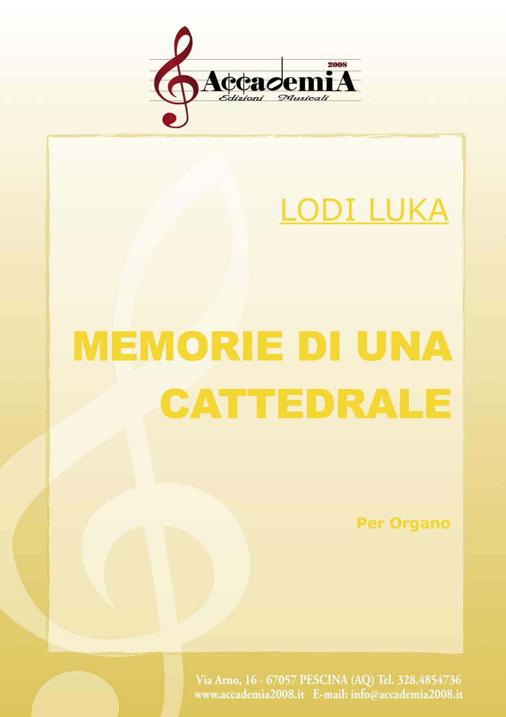 Memorie di una cattedrale. Per organo