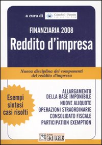 Finanziaria 2008. Reddito d'impresa