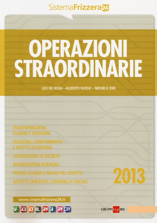 Operazioni straordinarie