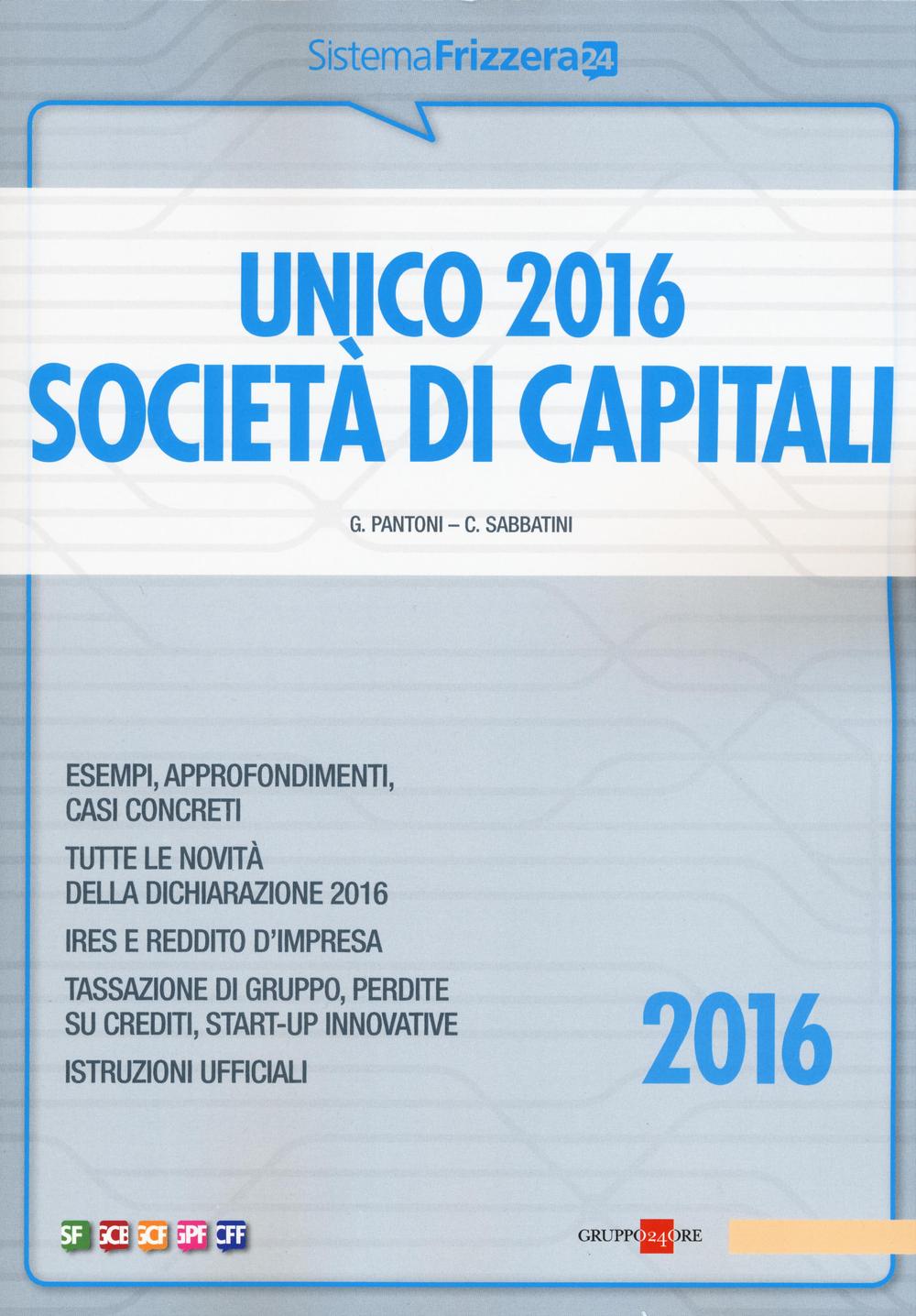 Unico 2016. Società di capitali