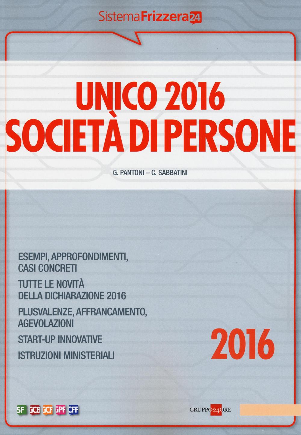 Unico 2016. Società di persone