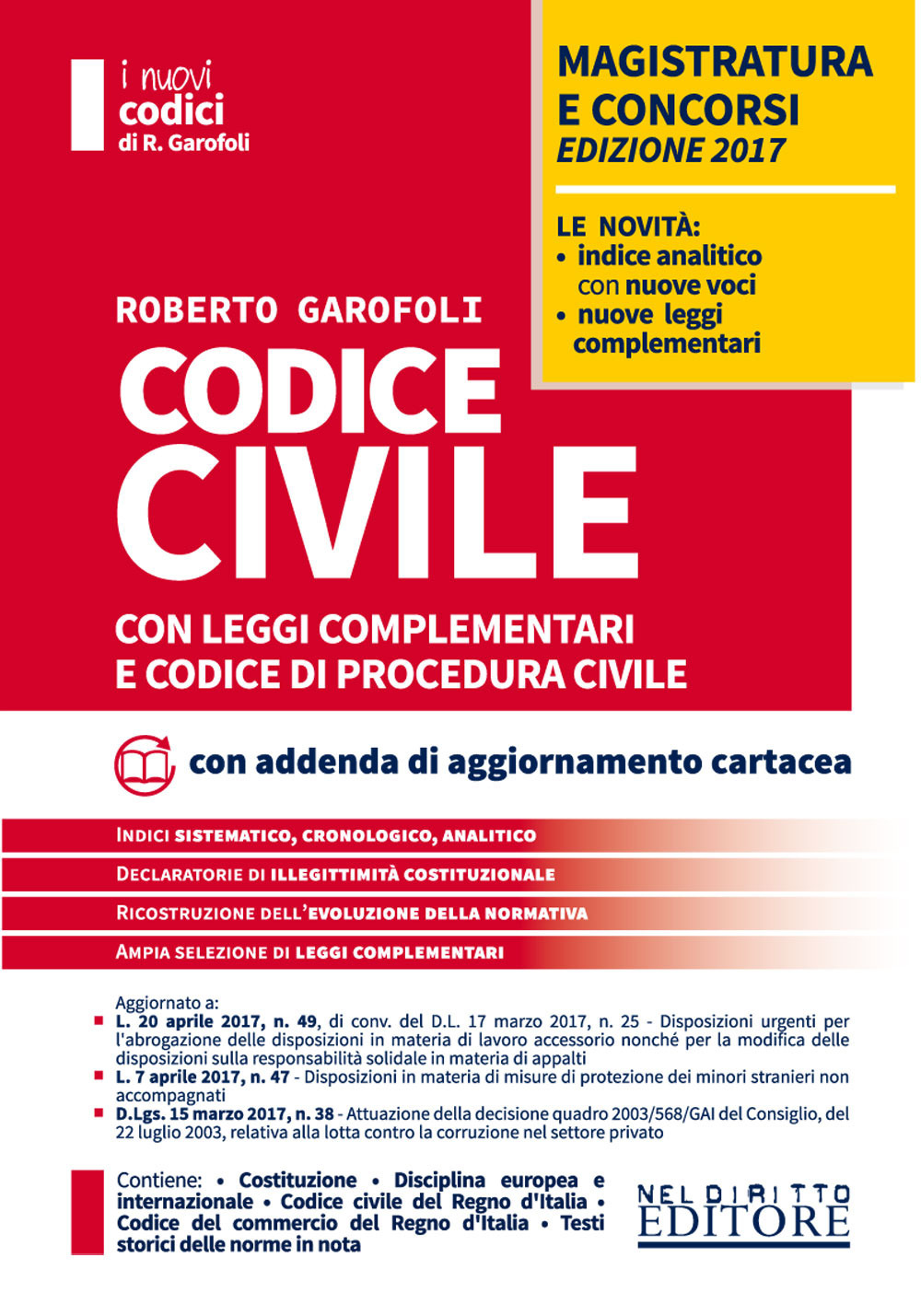 Codice civile con leggi complementari e codice di procedura civile