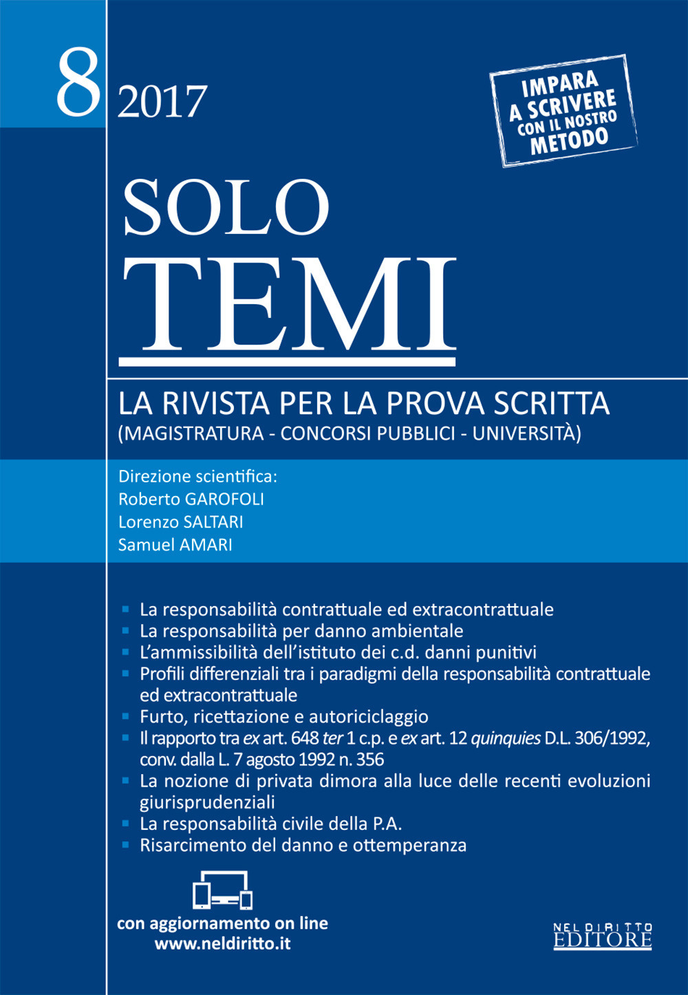 Solo temi. La rivista per la prova scritta (magistratura-concorsi pubblici-università) . Vol. 8: Settembre