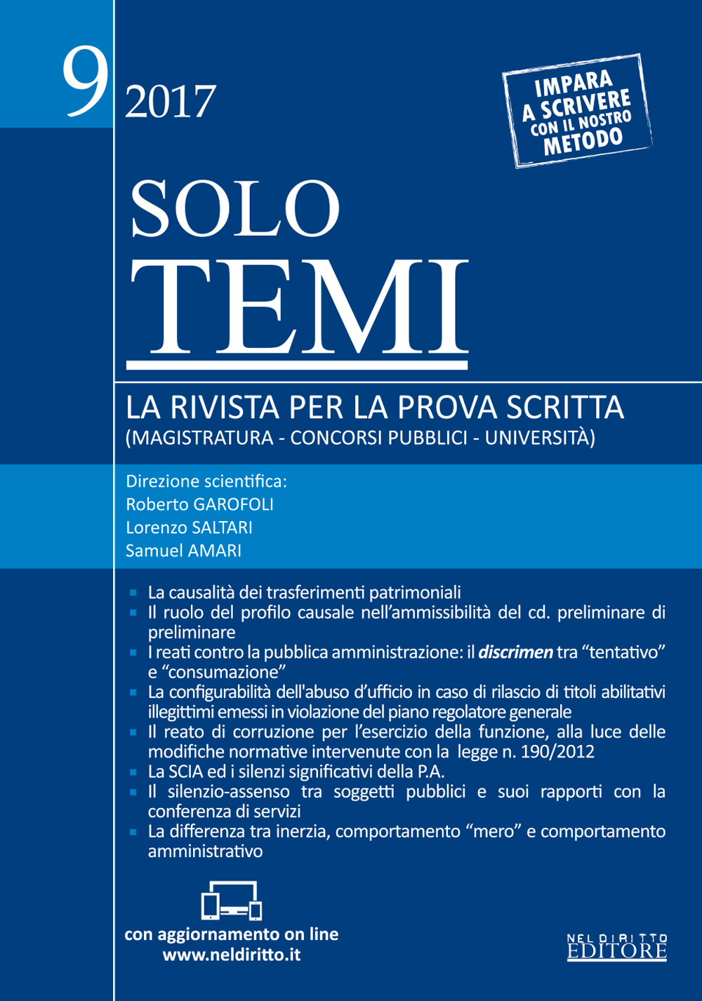 Solo temi. La rivista per la prova scritta (magistratura-concorsi pubblici-università). Vol. 9: Ottobre