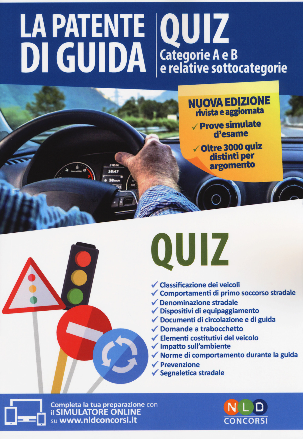 La patente di guida. Quiz. Categorie A e B e relative sottocategorie