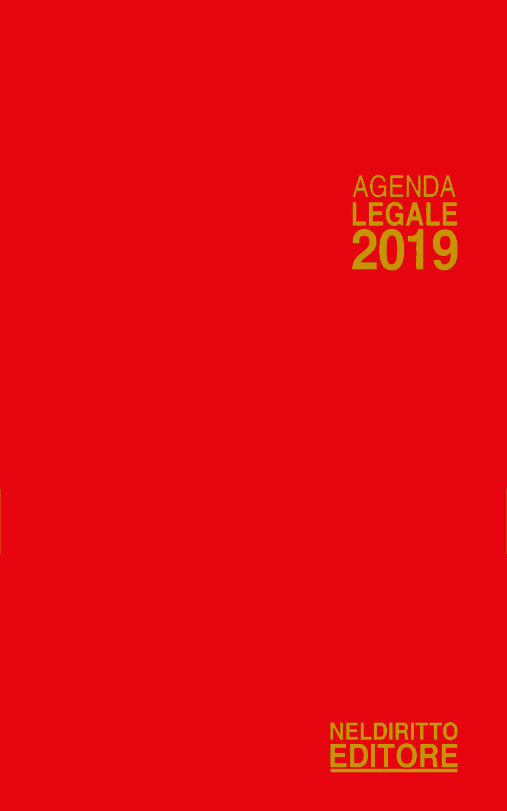 Agenda legale 2019 rosso. Ediz. minore