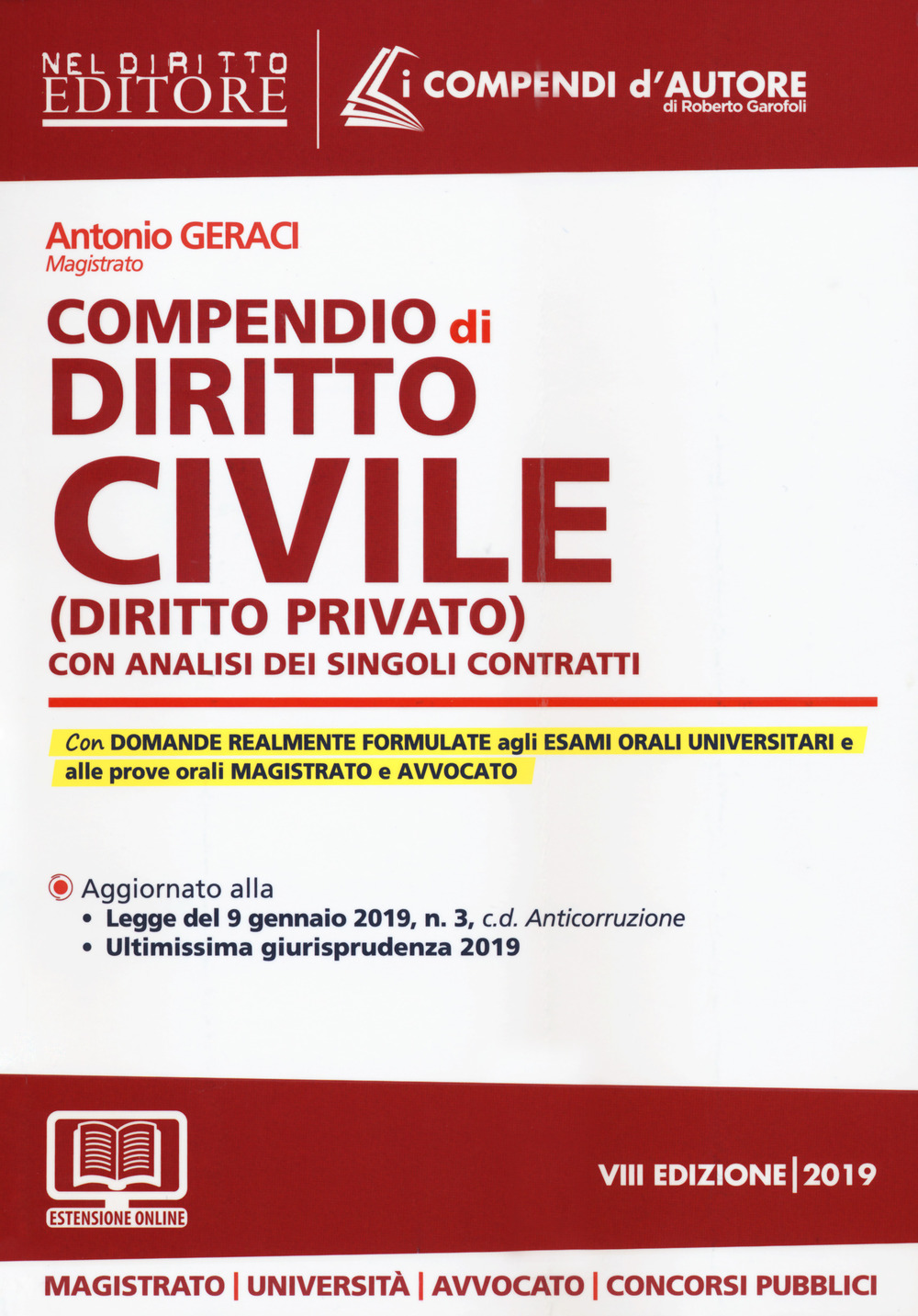 Compendio di diritto civile (diritto privato) con analisi dei singoli contratti